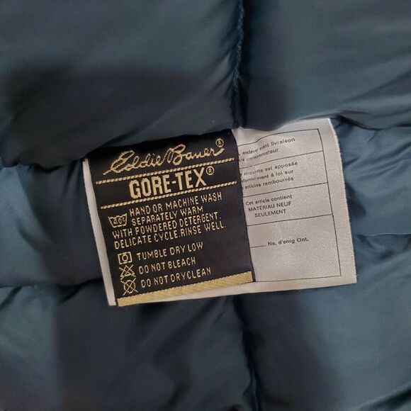 Vintage Eddie Bauer Womens Medium Gore-Tex Goose Down Jacket Hooded Parka - READ - Picture 10 of 16